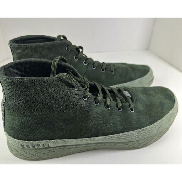 NoBull Forest Camo Canvas Mid Trainer Sneakers Green Shoes Men's 13 Rare HTF - Picture 5 of 15